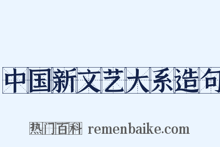 中国新文艺大系造句是什么意思的图片